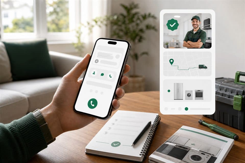 تماس مستقیم با مرکز تعمیرات مجاز از طریق موبایل